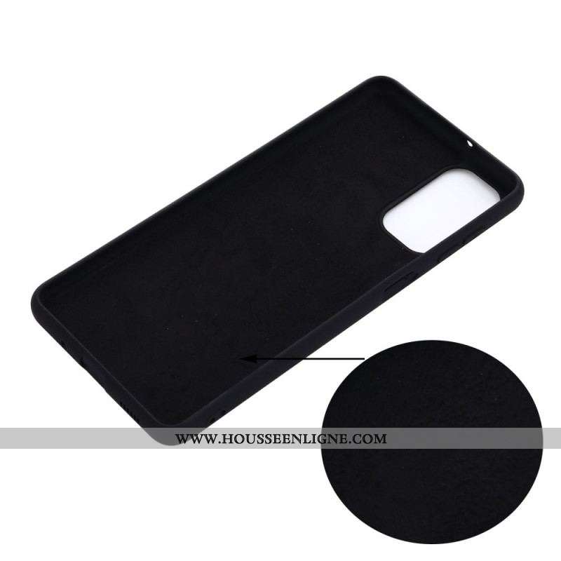 Coque Samsung Galaxy M52 5G Silicone Liquide à Lanière