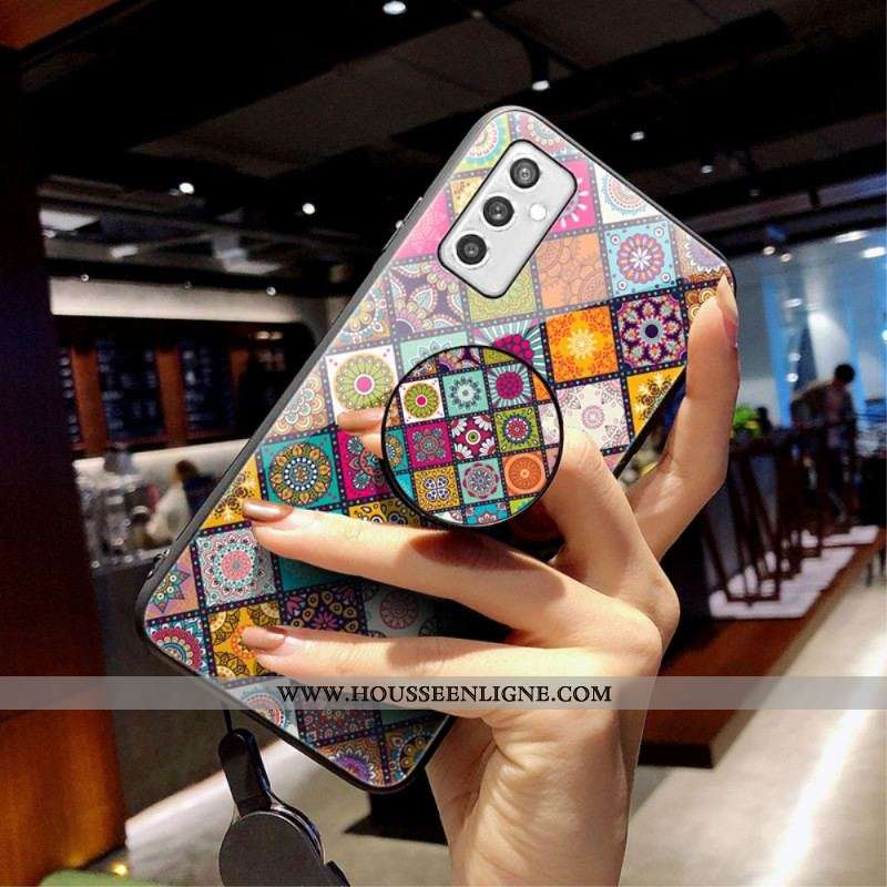 Coque Samsung Galaxy M52 Tapisserie Orientale à Lanière