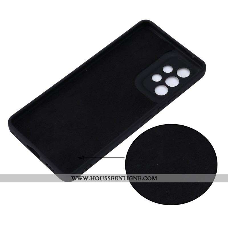 Coque Samsung Galaxy M53 5G Silicone Liquide avec Lanière