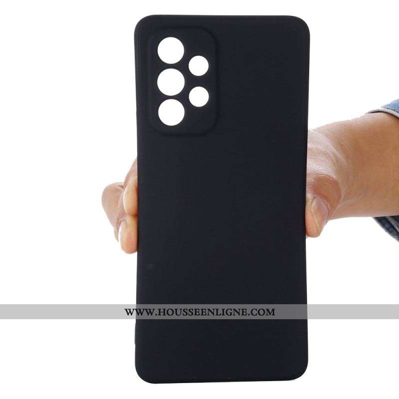 Coque Samsung Galaxy M53 5G Silicone Liquide avec Lanière