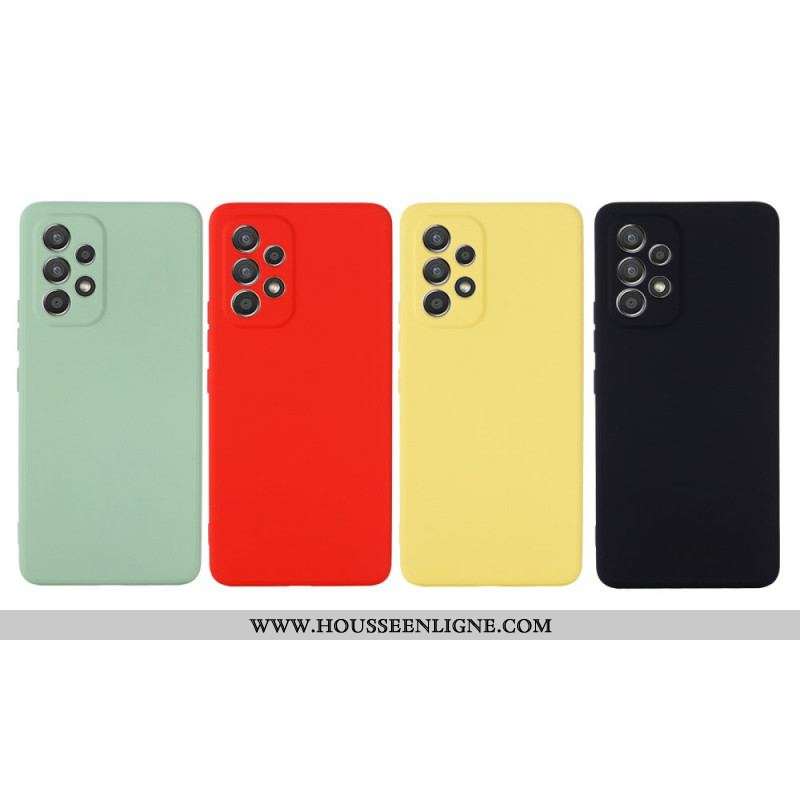 Coque Samsung Galaxy M53 5G Silicone Liquide avec Lanière