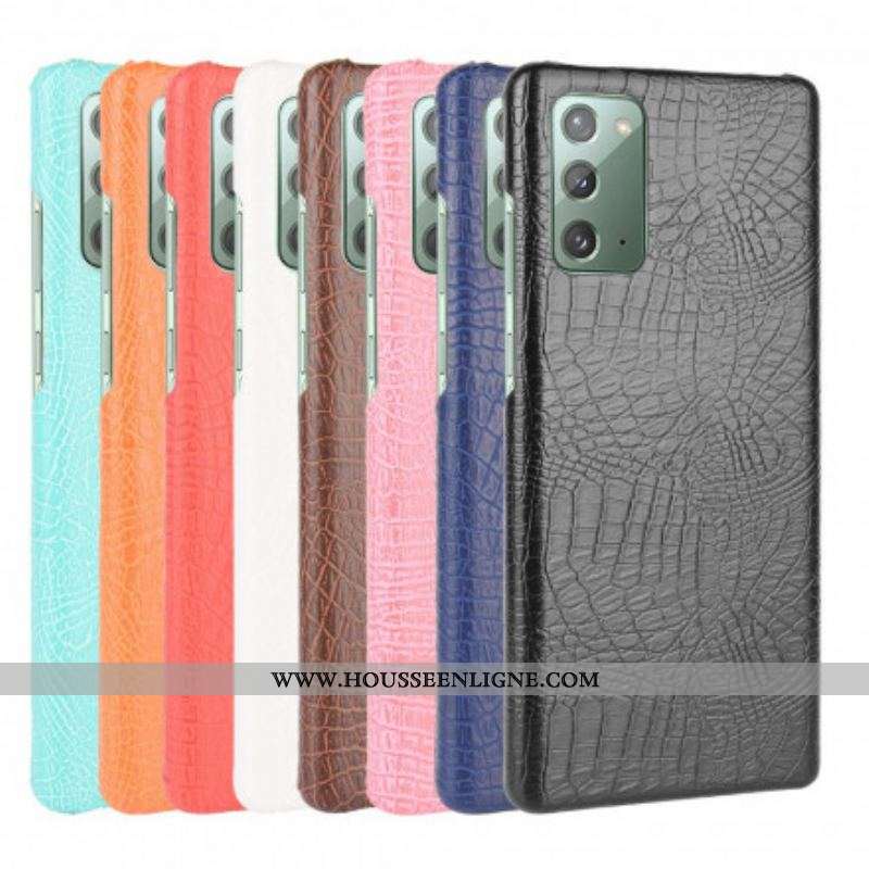 Coque Samsung Galaxy Note 20 Effet Peau de Crocodile
