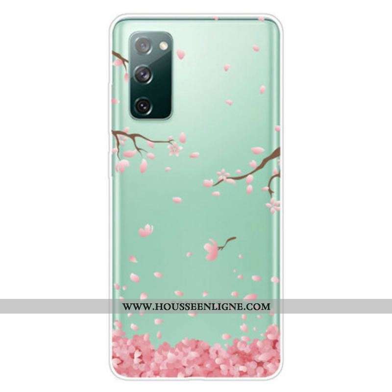 Coque Samsung Galaxy S20 FE Branches à Fleurs
