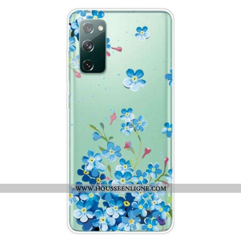 Coque Samsung Galaxy S20 FE Fleurs Bleues
