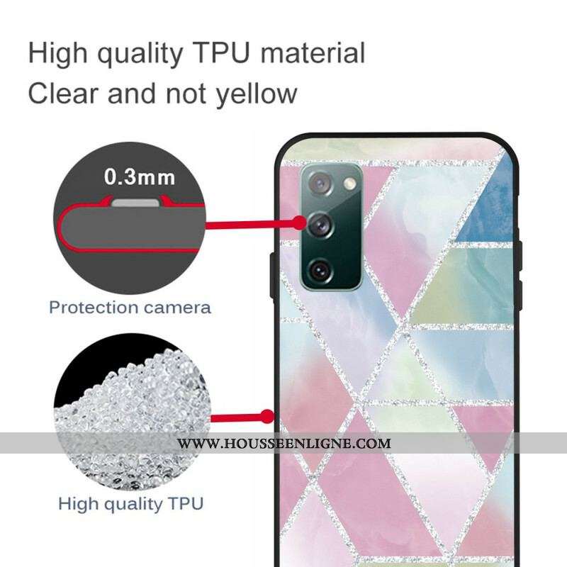 Coque Samsung Galaxy S20 FE Géométrie Marbre