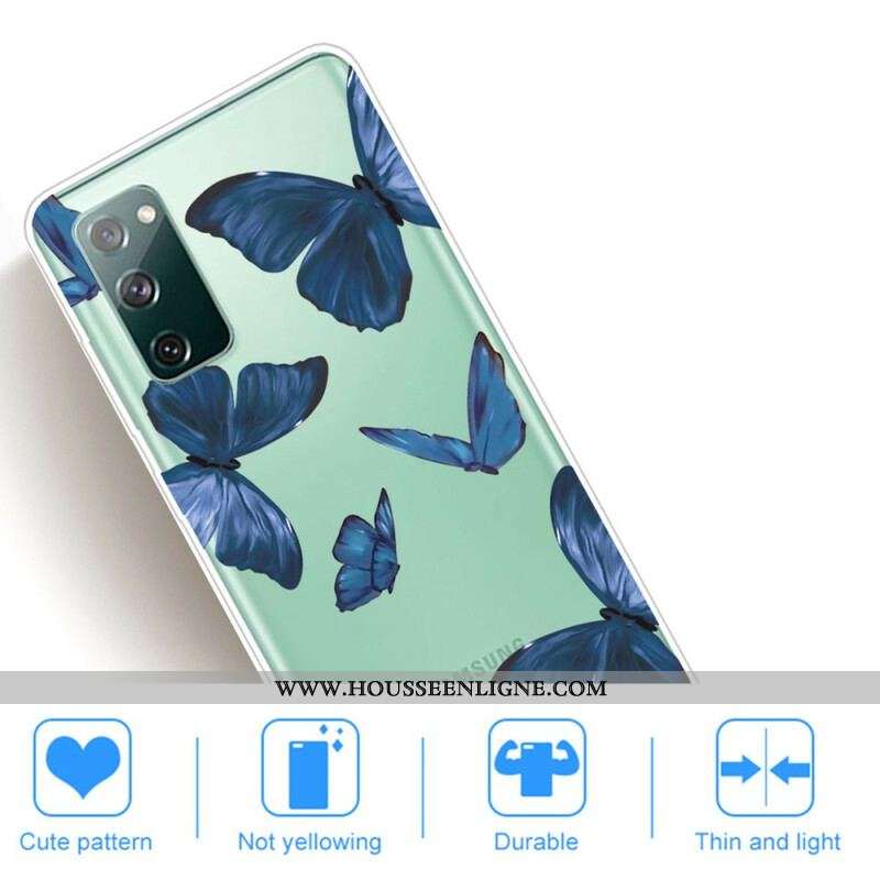 Coque Samsung Galaxy S20 FE Papillons Sauvages