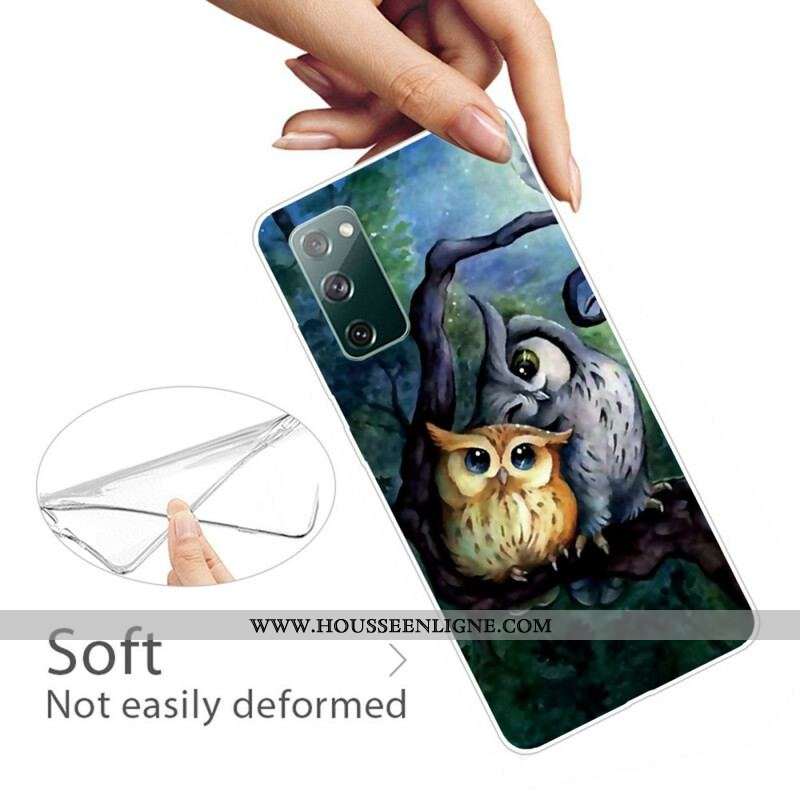 Coque Samsung Galaxy S20 FE Peinture Hiboux