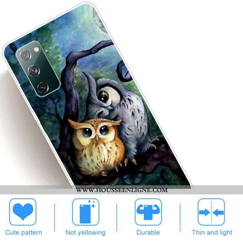 Coque Samsung Galaxy S20 FE Peinture Hiboux