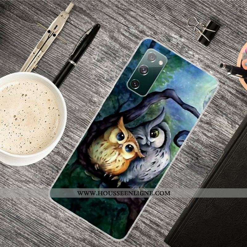Coque Samsung Galaxy S20 FE Peinture Hiboux