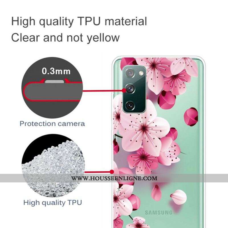 Coque Samsung Galaxy S20 FE Petites Fleurs Roses