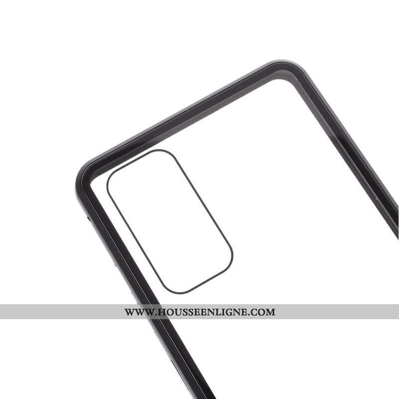 Coque Samsung Galaxy S20 FE Rebords Métal et Dos Verre Trempé