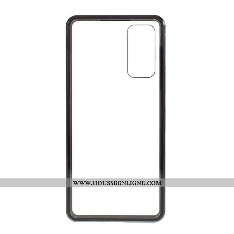Coque Samsung Galaxy S20 FE Rebords Métal et Dos Verre Trempé