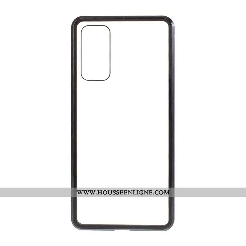 Coque Samsung Galaxy S20 FE Rebords Métal et Dos Verre Trempé