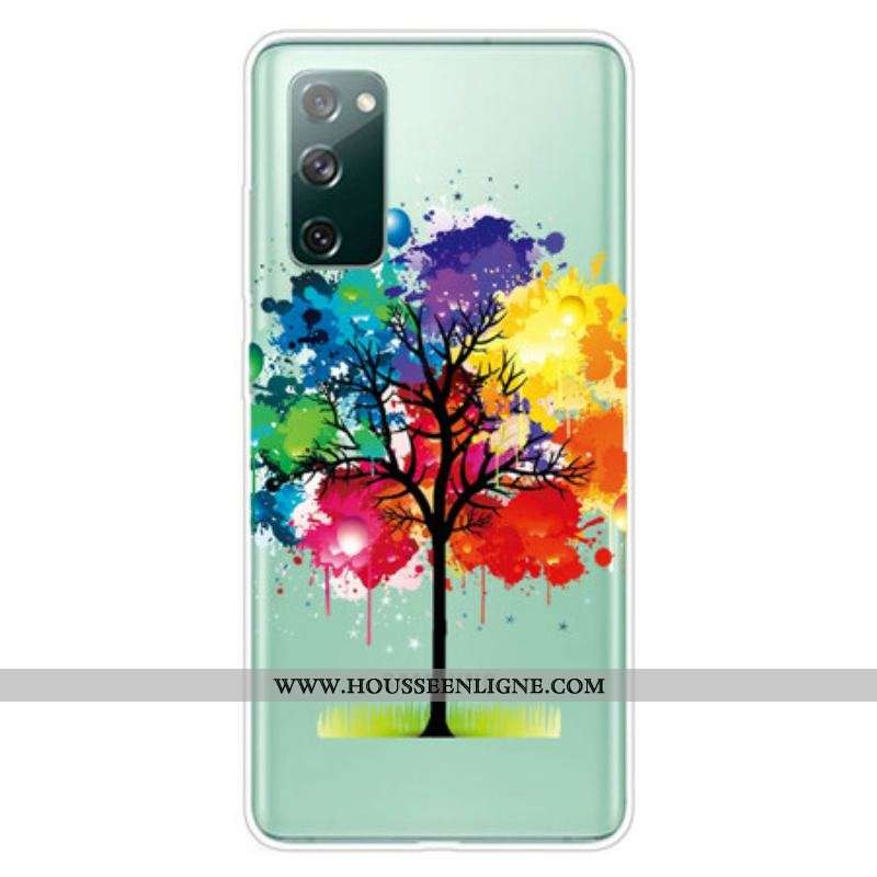 Coque Samsung Galaxy S20 FE Transparente Arbre Aquarelle
