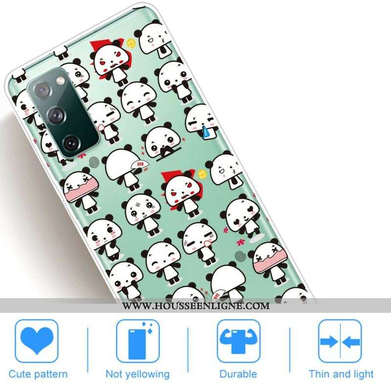 Coque Samsung Galaxy S20 FE Transparente Funny Pandas