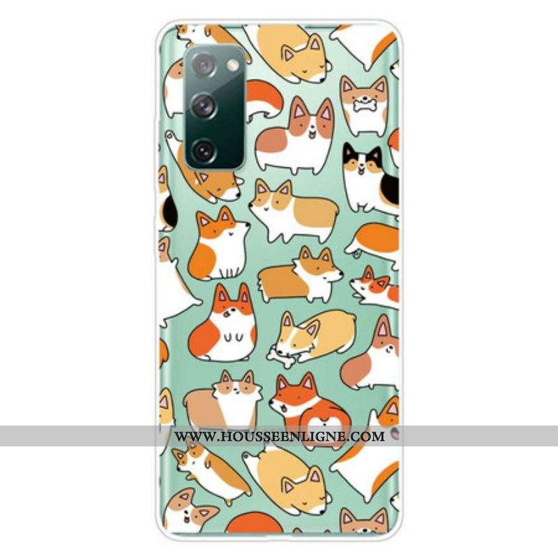 Coque Samsung Galaxy S20 FE Transparente Multiples Chiens