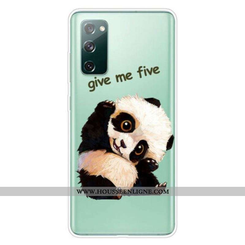 Coque Samsung Galaxy S20 FE Transparente Panda Give Me Five