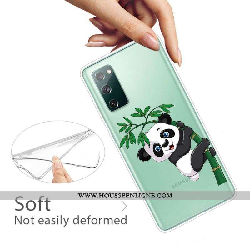 Coque Samsung Galaxy S20 FE Transparente Panda Sur Le Bambou