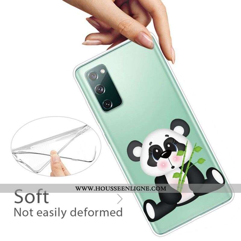 Coque Samsung Galaxy S20 FE Transparente Panda Triste