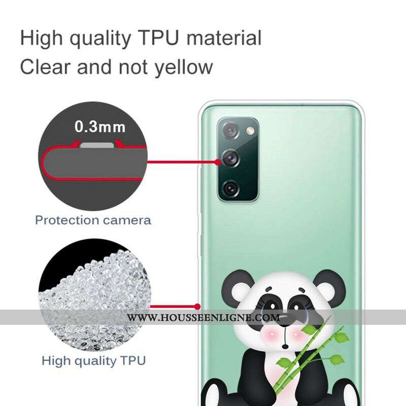 Coque Samsung Galaxy S20 FE Transparente Panda Triste