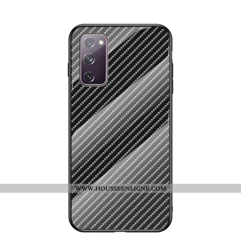 Coque Samsung Galaxy S20 FE Verre Trempé Fibre Carbone