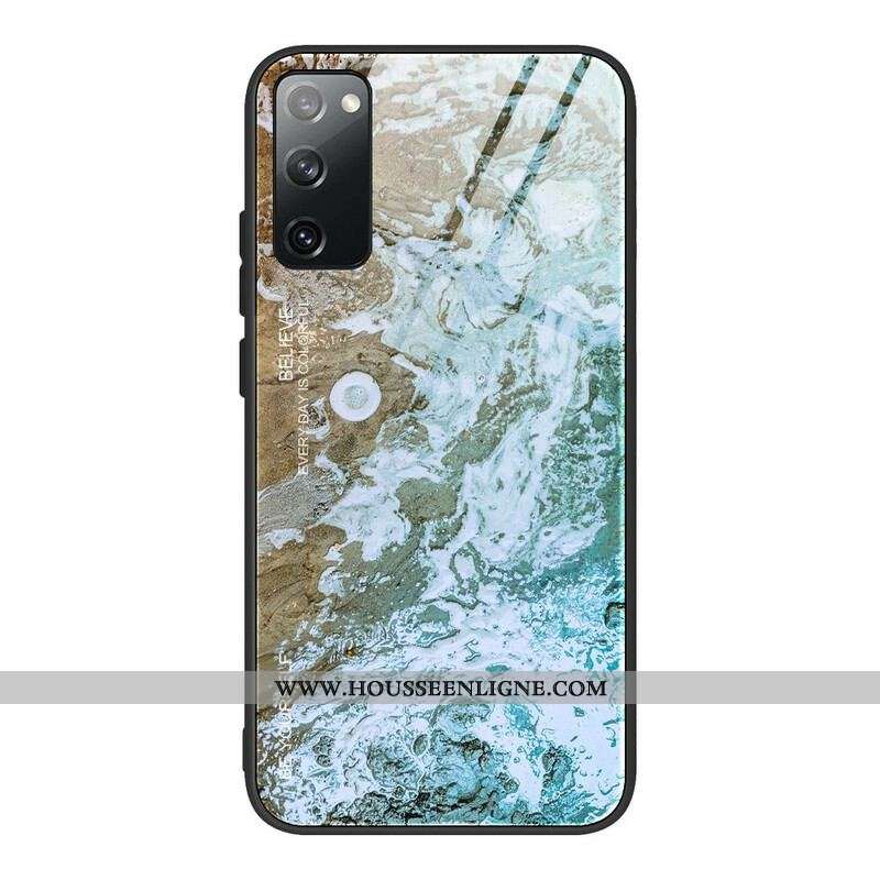 Coque Samsung Galaxy S20 FE Verre Trempé Marble Colors