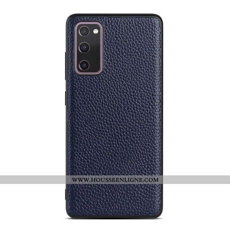 Coque Samsung Galaxy S20 FE Véritable Cuir Litchi