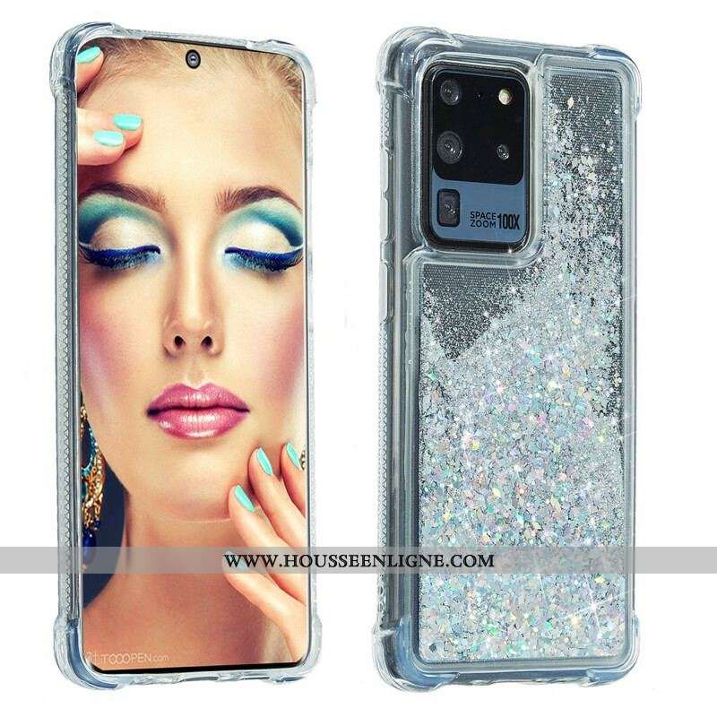 Coque Samsung Galaxy S20 Plus Paillettes Coins Renforcés
