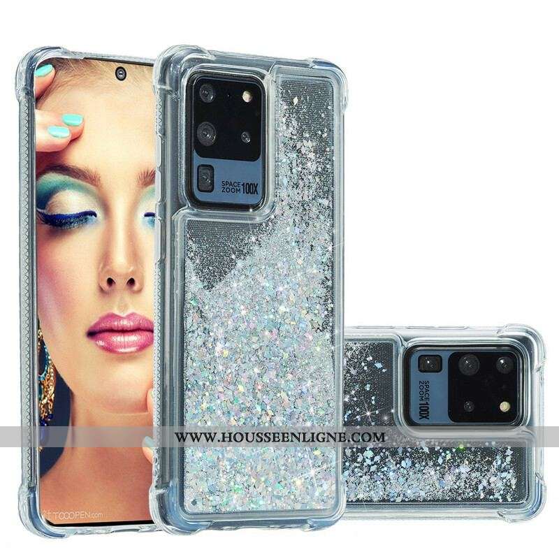 Coque Samsung Galaxy S20 Plus Paillettes Coins Renforcés
