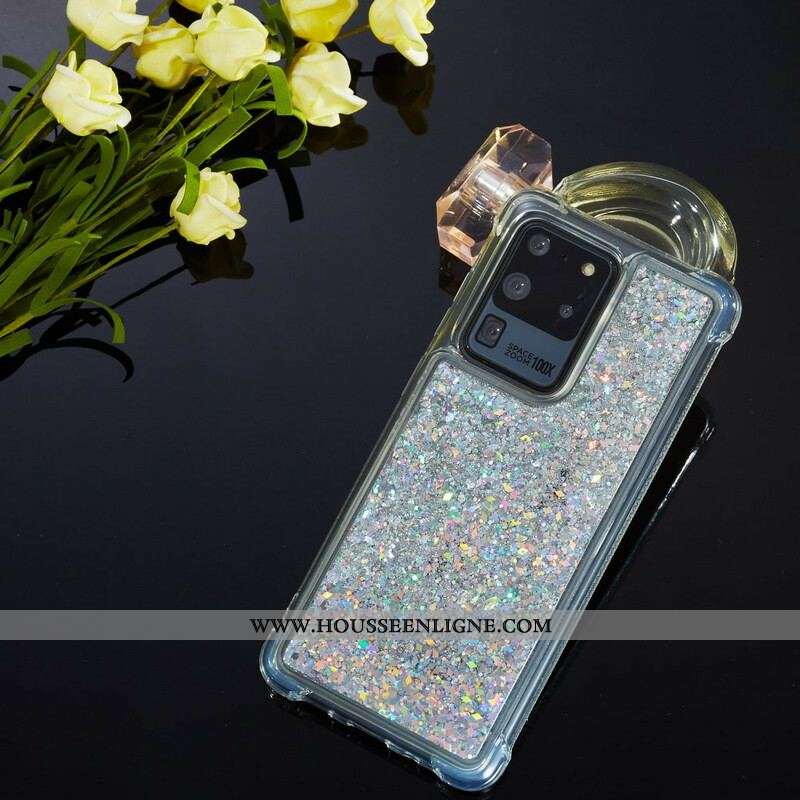 Coque Samsung Galaxy S20 Plus Paillettes Coins Renforcés