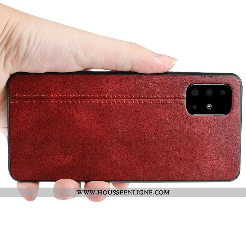 Coque Samsung Galaxy S20 Plus / S20 Plus 5G Effet Cuir Couture