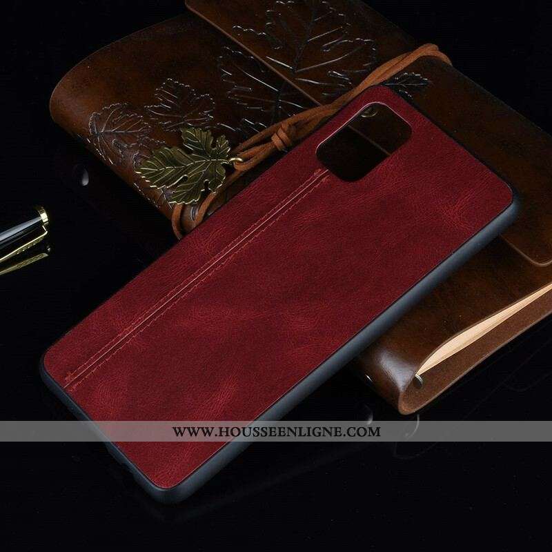 Coque Samsung Galaxy S20 Plus / S20 Plus 5G Effet Cuir Couture