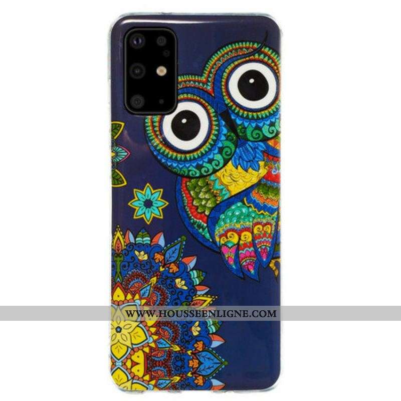 Coque Samsung Galaxy S20 Plus / S20 Plus 5G Hibou Mandala Fluorescente
