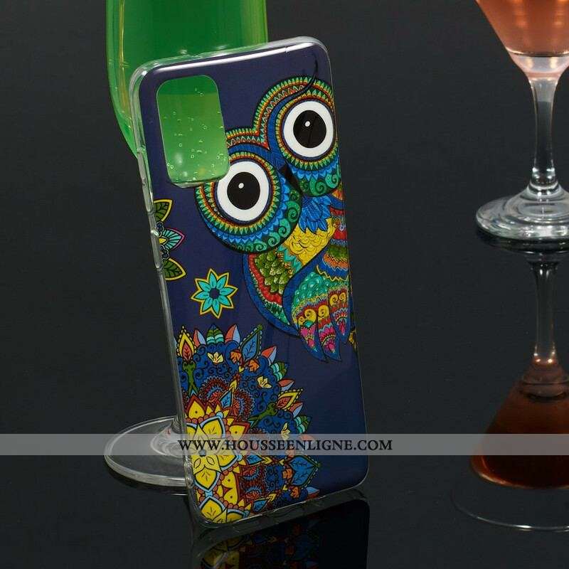 Coque Samsung Galaxy S20 Plus / S20 Plus 5G Hibou Mandala Fluorescente