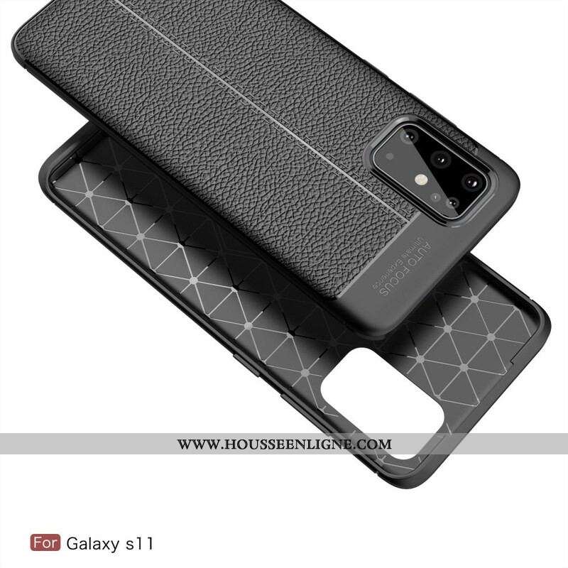 Coque Samsung Galaxy S20 Plus / S20 Plus 5G Litchi Double Line