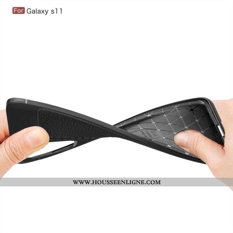 Coque Samsung Galaxy S20 Plus / S20 Plus 5G Litchi Double Line