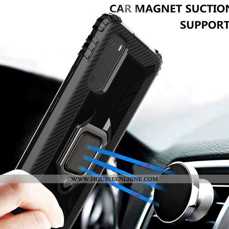 Coque Samsung Galaxy S20 Plus / S20 Plus 5G Ring et Fibre Carbone