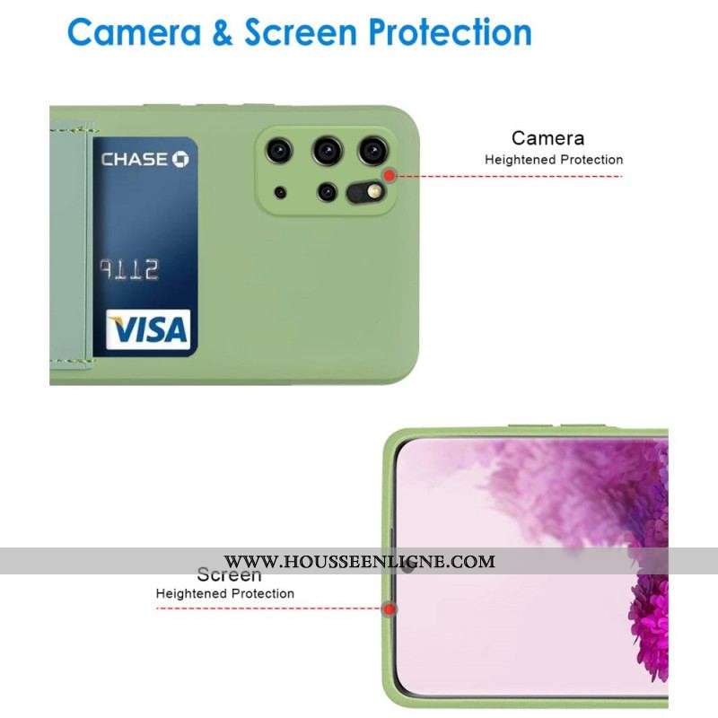 Coque Samsung Galaxy S20 Plus / S20 Plus 5G Silicone Liquide Porte Carte