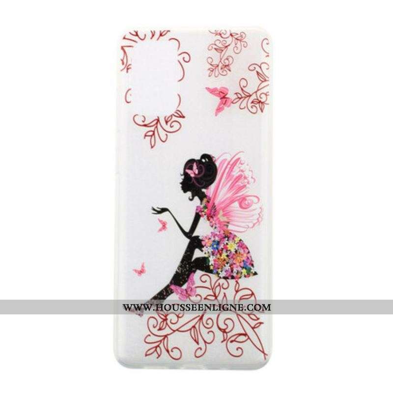 Coque Samsung Galaxy S20 Plus / S20 Plus 5G Transparente Fée Fleurie