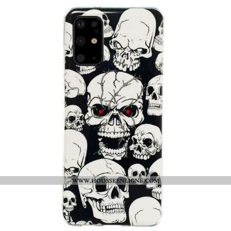 Coque Samsung Galaxy S20 Plus / S20 Plus 5G Têtes de Mort Fluorescente