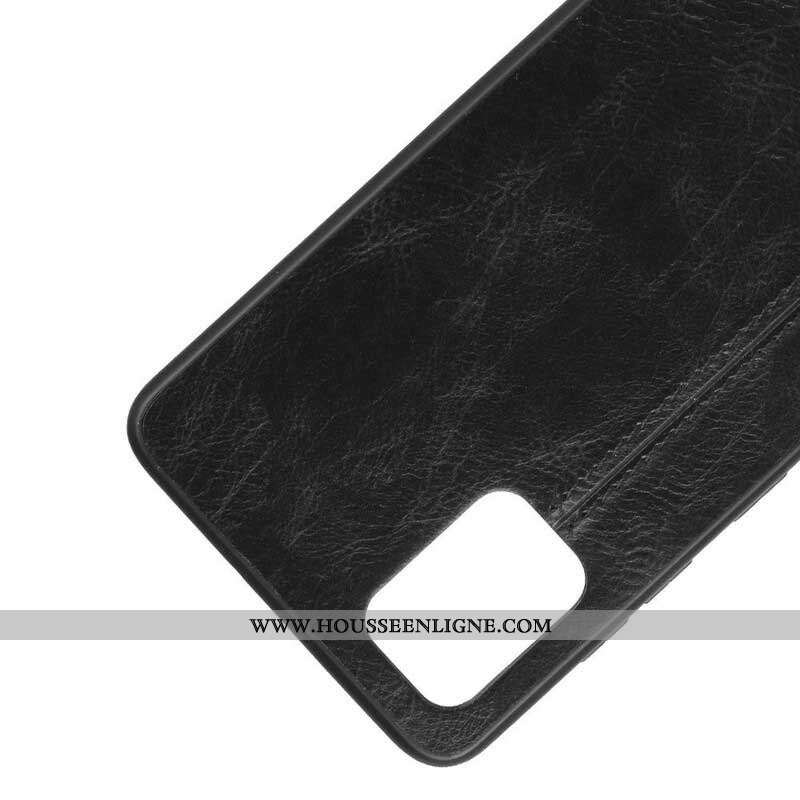 Coque Samsung Galaxy S20 Ultra Effet Cuir Couture