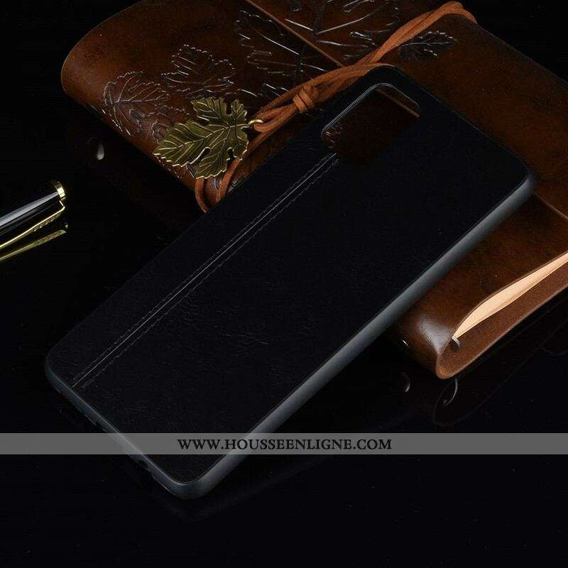 Coque Samsung Galaxy S20 Ultra Effet Cuir Couture
