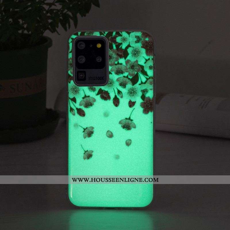 Coque Samsung Galaxy S20 Ultra Fleurs Fluorescente