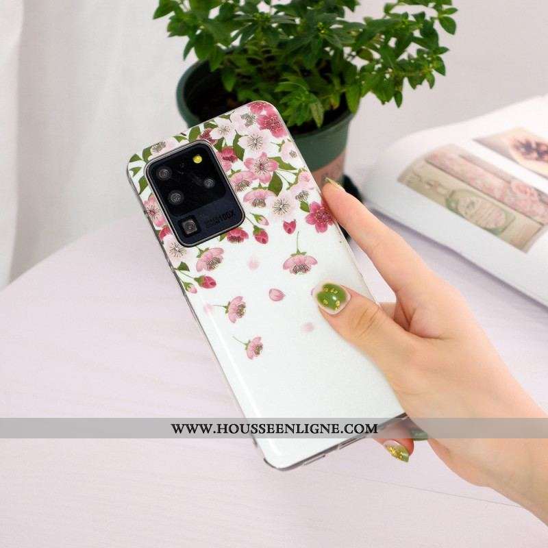 Coque Samsung Galaxy S20 Ultra Fleurs Fluorescente
