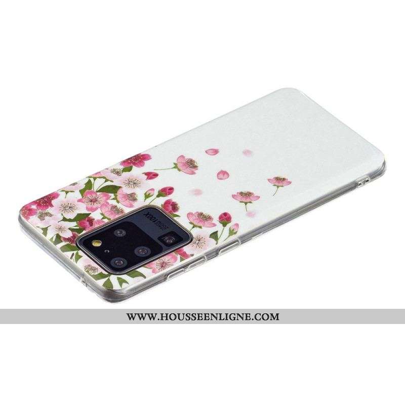 Coque Samsung Galaxy S20 Ultra Fleurs Fluorescente