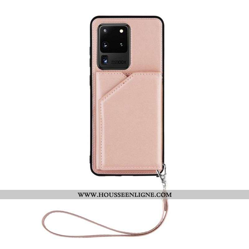 Coque Samsung Galaxy S20 Ultra Porte-cartes Lanière