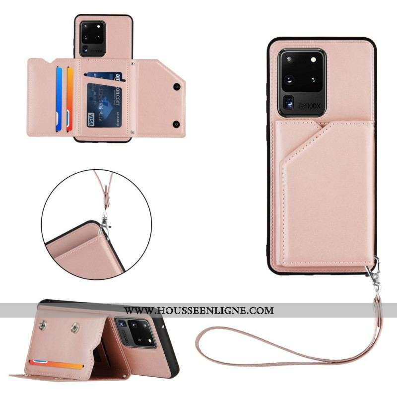 Coque Samsung Galaxy S20 Ultra Porte-cartes Lanière