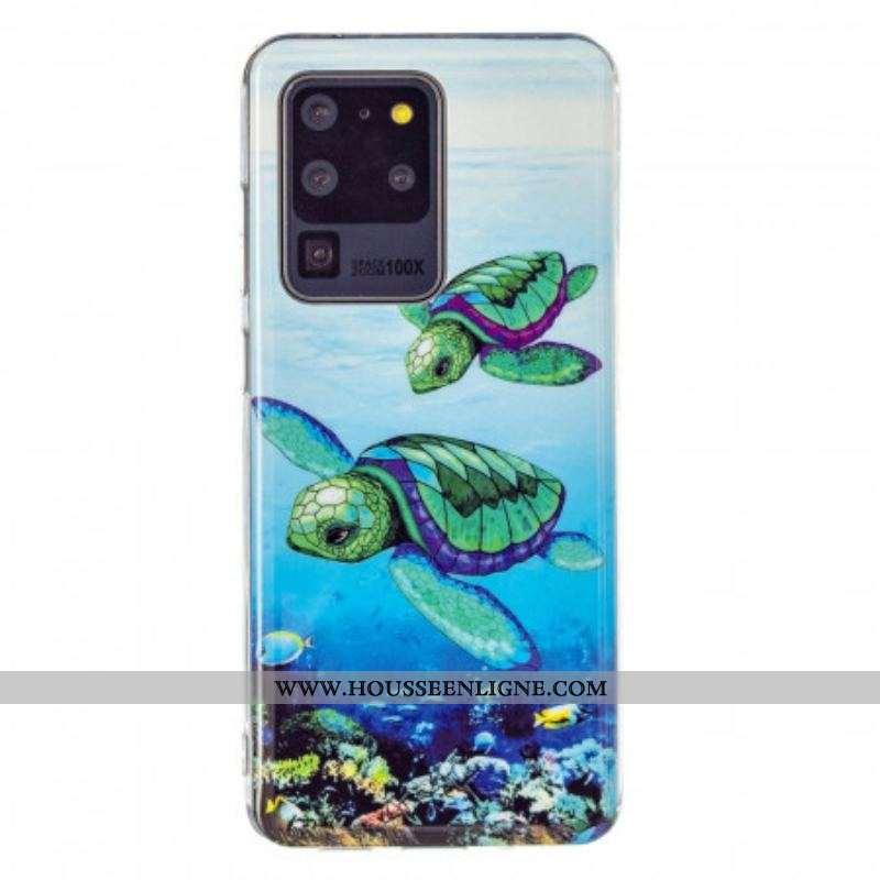Coque Samsung Galaxy S20 Ultra Tortues Fluorescente