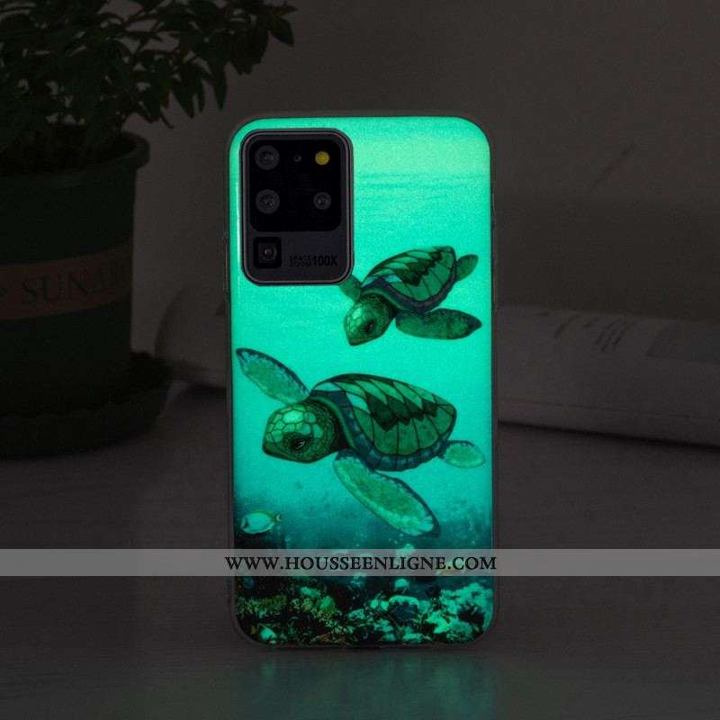 Coque Samsung Galaxy S20 Ultra Tortues Fluorescente