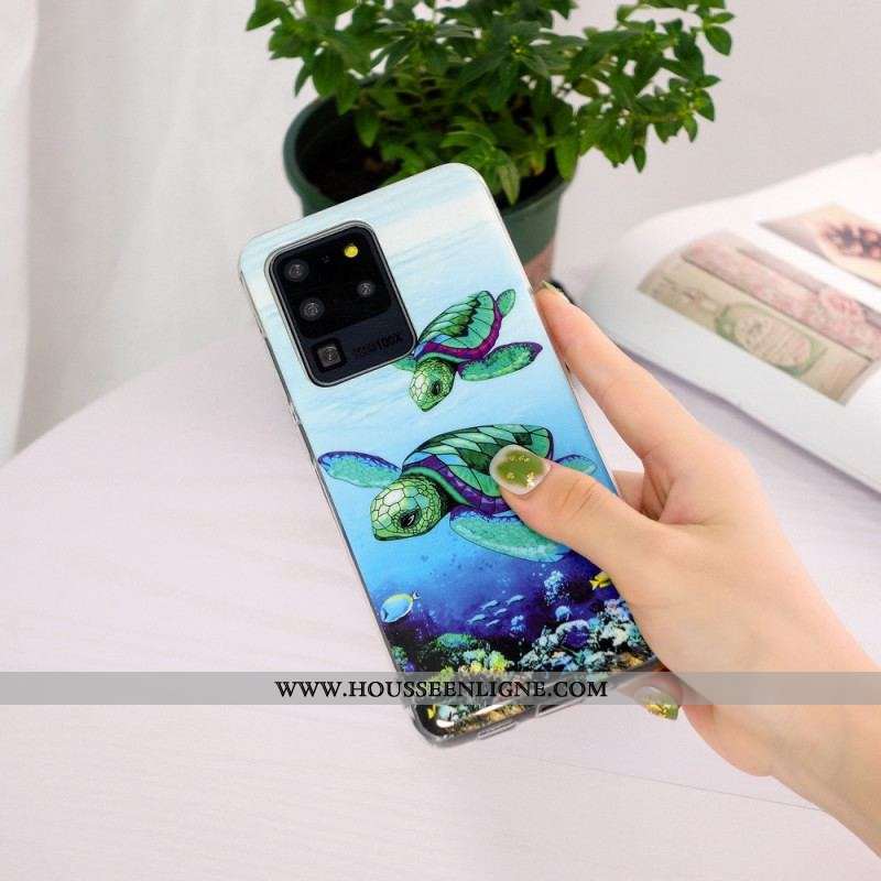 Coque Samsung Galaxy S20 Ultra Tortues Fluorescente